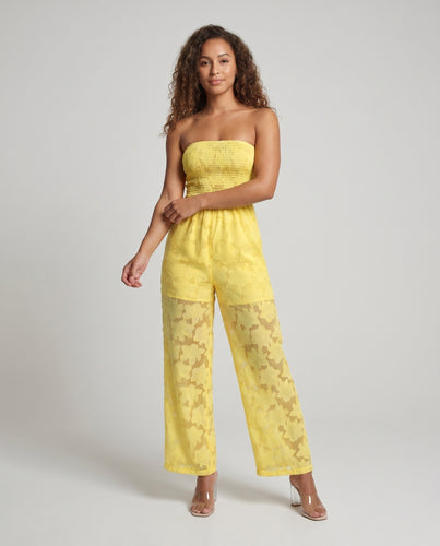 Damen Stylish und luftiger Jumpsuit mit Blumenmuster