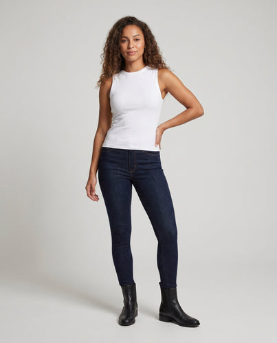 Damen ärmelloses Top aus weichem Baumwoll-Mix mit elegantem Schnitt