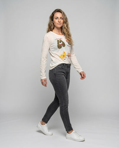 Damen lässiges Langarmshirt mit kreativem Tierdesign