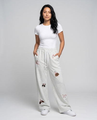 Damen lockere Freizeit-Hose mit verspielten Tiermotiven