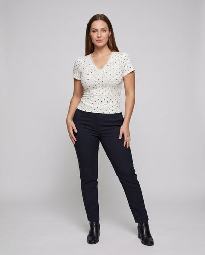 Damen Polka-Dot Body mit V-Ausschnitt und raffiniertem Design