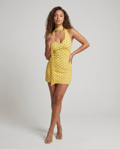 Damen Sommerkleid mit leichtem Polka-Dot-Muster