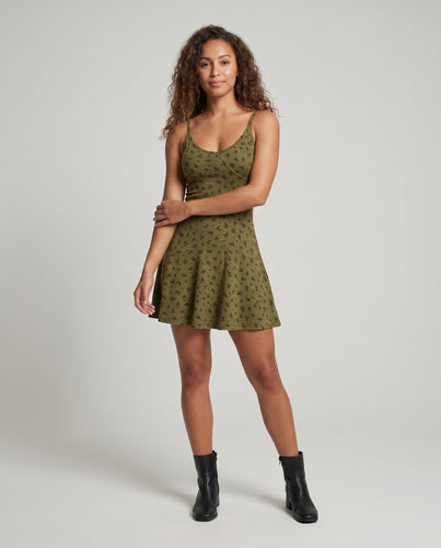 Damen Sommerliches A-Linien Kleid mit verstellbaren Spaghetti-Trägern