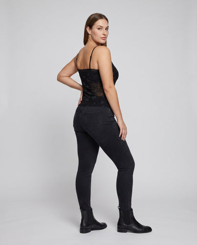 Damen Spitzen-Trägertop mit elegantem Floraldesign