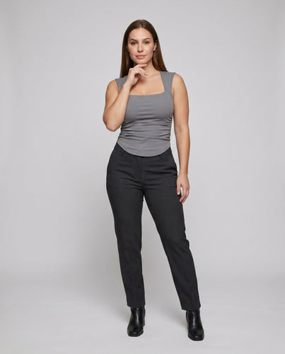 Damen Tank-Top mit quadratischem Ausschnitt und figurbetontem Schnitt