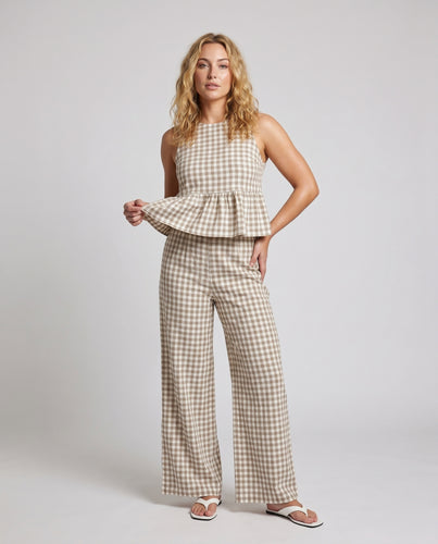 Damen lässiges Zweiteiler-Set mit voluminösem Oberteil und weit geschnittener Hose
