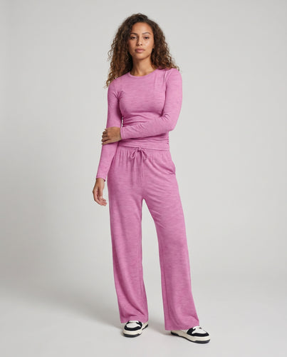 Damen Bequeme und elegante Lounge-Hose mit hohem Bund R&B