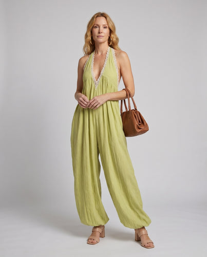 Damen Lässiges Maxikleid mit tiefem V-Ausschnitt und Spitzendetails R&B