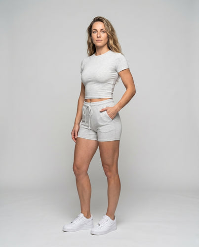 Damen Sportliches Kurzarmset aus weichem Baumwollmischgewebe R&B