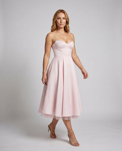 Damen Hochzeitskleid mit elegantem Bustier-Oberteil und voluminösem Rock R&B