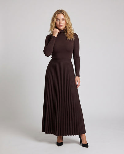 Damen Plissiertes Maxikleid mit eleganter Silhouette R&B