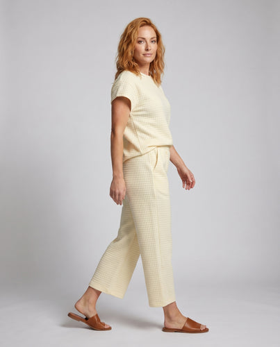 Damen Zweiteiliges Freizeitoutfit mit hohem Taillenschnitt und dekorativem Strukturmuster R&B