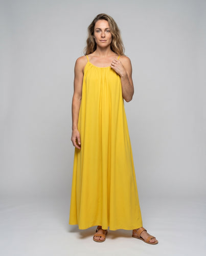 Damen ärmelloses Maxikleid mit tiefem Rückenausschnitt