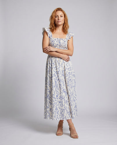 Damen Blumenkleid mit Rüschendetails