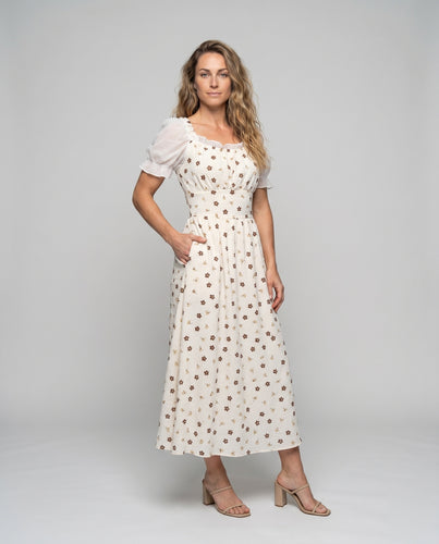 Damen Blütenmuster Kleid