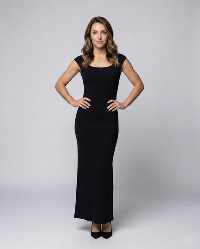 Damen Elegantes Maxikleid mit schulterfreiem Design