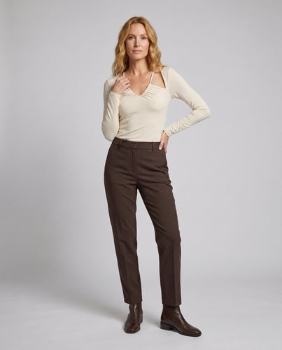 Damen figurbetontes Longsleeve mit Cut-Outs
