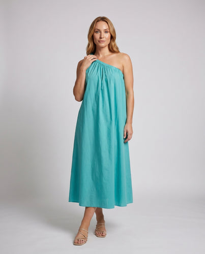 Damen Fließendes Spaghettiträger-Maxikleid mit asymmetrischem Schnitt und elegantem Detail