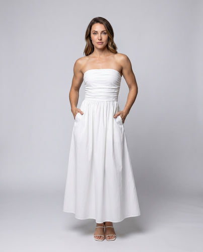 Damen Langarmkleid mit gerafftem Oberteil und elegantem Schnitt