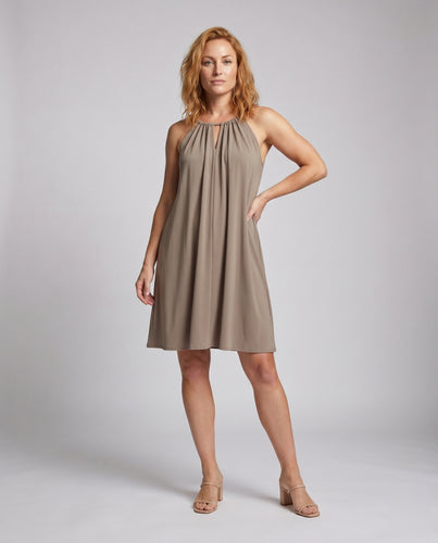 Damen luftiges Maxikleid mit feinen Spaghettiträgern und elegantem Raffungseffekt