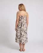 Damen Maxikleid mit floralem Muster und verstellbaren Spaghetti-Trägern