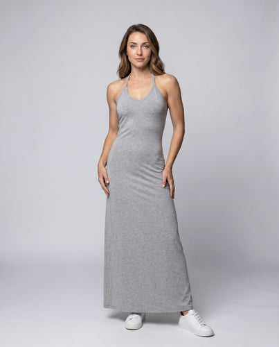 Damen Maxikleid mit schmalen Trägern und elegantem Design