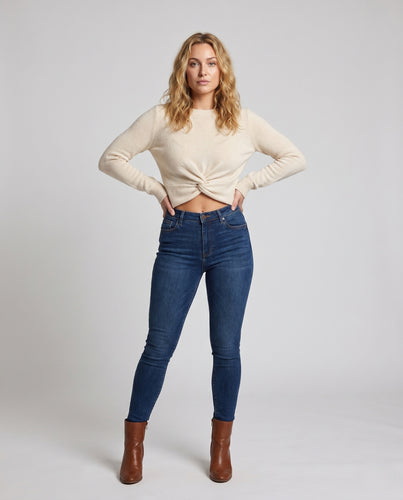 Damen Strickpullover mit modischem Knoten-Detail R&B
