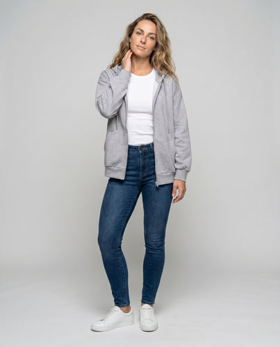 Damen sportliches Hoodie-Set mit gestreiftem Design und elastischem Bund R&B