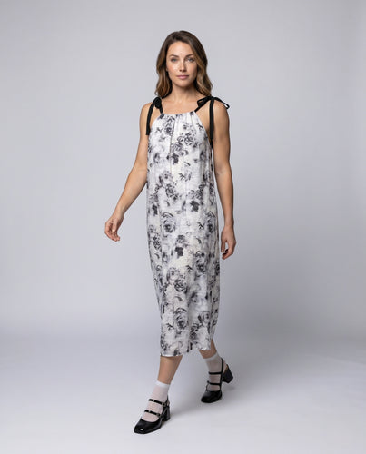 Damen romantisches Maxikleid mit floralem Druck und verspielten Trägern R&B
