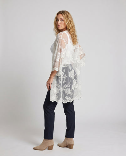 Damen Luftige Spitzenjacke R&B