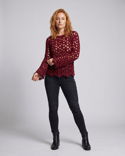 Damen Luftiges Häkeloberteil mit innovativem Design R&B