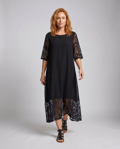 Damen Elegantes und luftiges Lagenkleid R&B