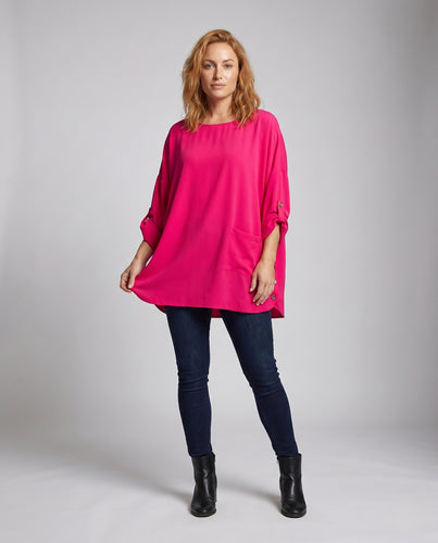 Damen Lässiges Leinenoberteil mit Knopfdetails R&B