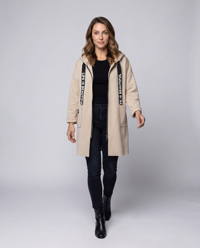 Damen Modischer Parka mit Statement-Kapuze R&B