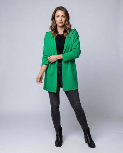 Damen Oversized Cardigan mit Kapuze R&B