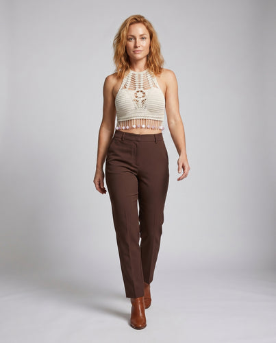 Damen gehäkeltes Oberteil mit innovativem Design und verspielten Details R&B