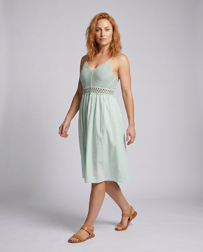 Damen maxi Kleid mit feiner Spitzenverzierung R&B