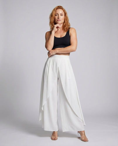 Damen eleganter A-Linien Maxirock mit asymmetrischem Schnitt R&B