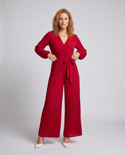 Damen eleganter Jumpsuit mit Plisseedetails R&B