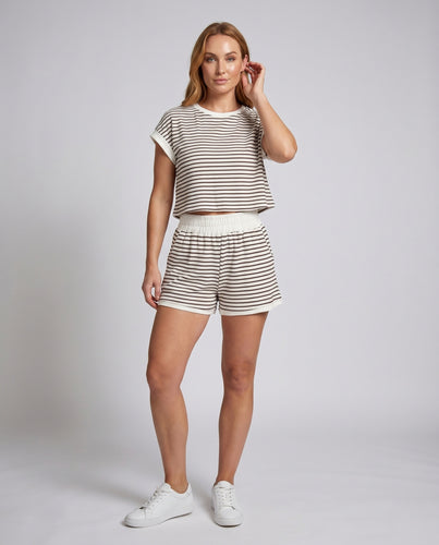 Damen lässiges Set mit Streifenmuster R&B