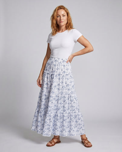 Damen Maxi-Rock mit floralen Mustern R&B
