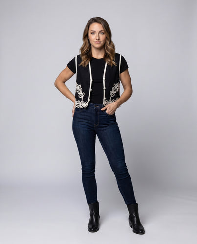 Damen Bestickte Weste R&B