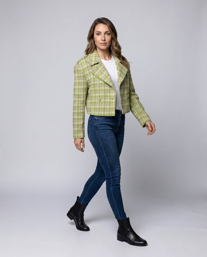 Damen Kurzjacke im stilvollen Karodesign R&B