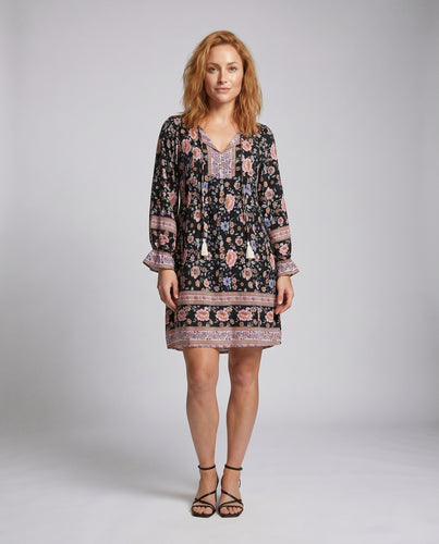 Damen Sommerliches Blusenkleid mit floralen Akzenten R&B