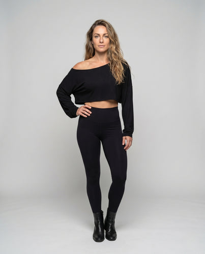 Damen lässiges Oversize-Crop-Top aus atmungsaktiver Baumwolle R&B