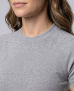 Damen nan klassisches Raglan-T-Shirt aus dichtem Baumwolljersey mit verstärktem Halsausschnitt R&B