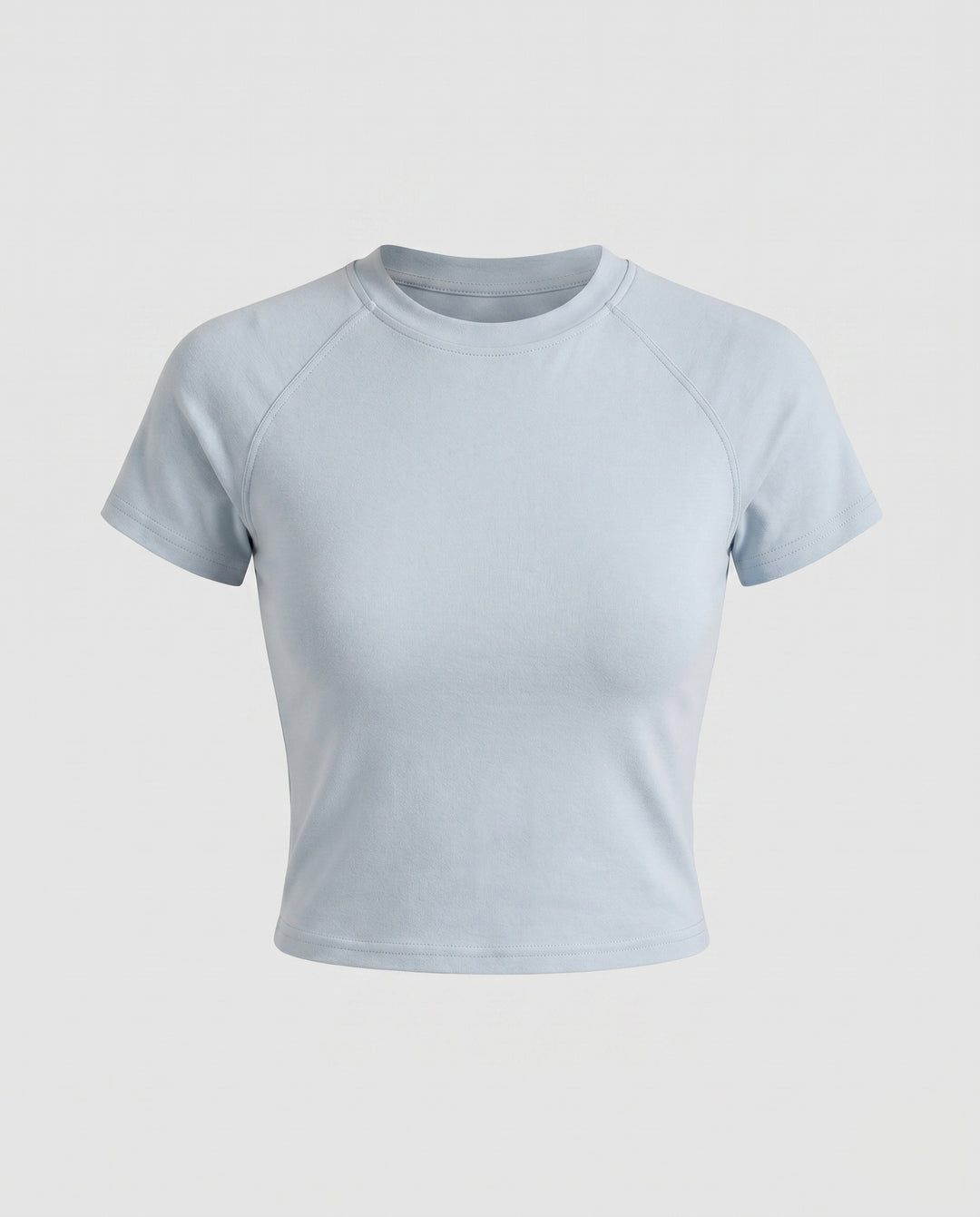 Damen nan klassisches Raglan-T-Shirt aus dichtem Baumwolljersey mit verstärktem Halsausschnitt R&B