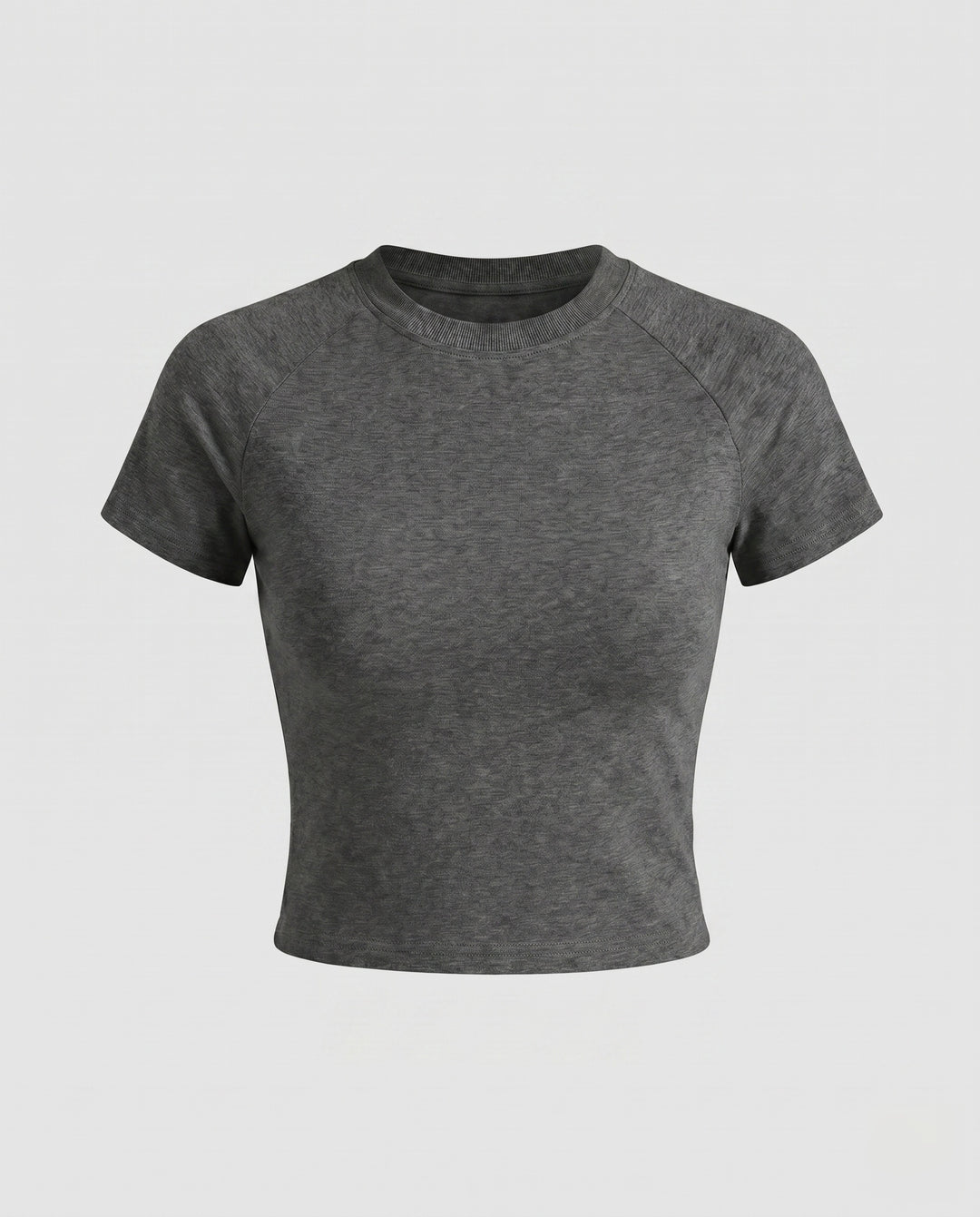 Damen nan klassisches Raglan-T-Shirt aus dichtem Baumwolljersey mit verstärktem Halsausschnitt R&B
