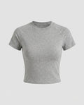 Damen nan klassisches Raglan-T-Shirt aus dichtem Baumwolljersey mit verstärktem Halsausschnitt R&B