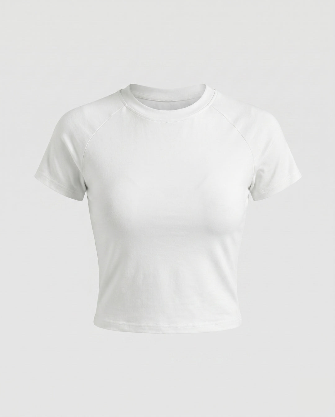 Damen nan klassisches Raglan-T-Shirt aus dichtem Baumwolljersey mit verstärktem Halsausschnitt R&B